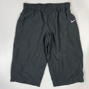 Nike Dri Fit Wind Capri Gray Pants Mesh Lined Pockets 404972-060 Size Large